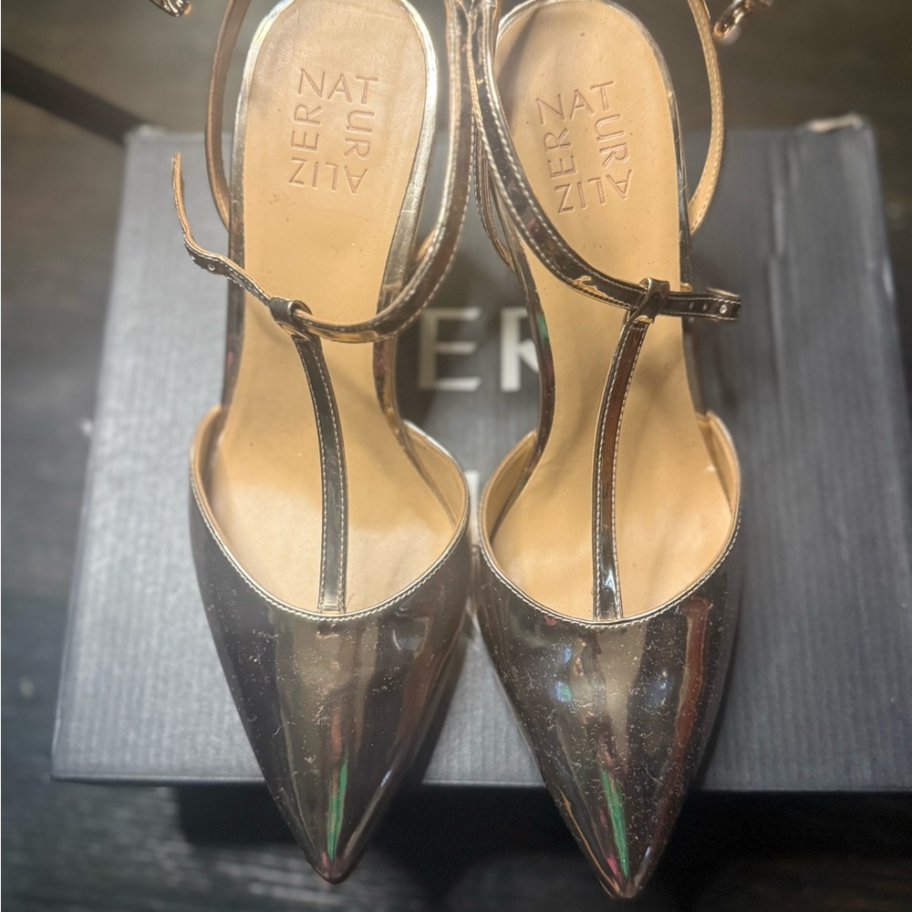 Naturalizer Women's Metallic‎ Heels old money fairycore timeless classy size 8.5